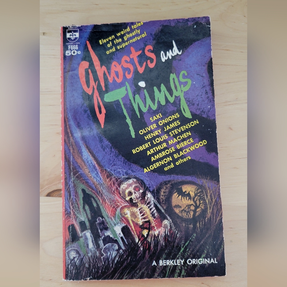 VTG GHOSTS AND THINGS Machen Bierce Blackwood Saki (1962) Berkley horror PB GOOD